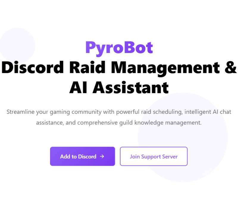 Pyrobot - Discord Raid Attendance & Guild Management Bot